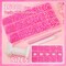 16000 Pcs Flat Back Resin Rhinestones with Pickup Tool - Hot Pink (Mixed Sizes)